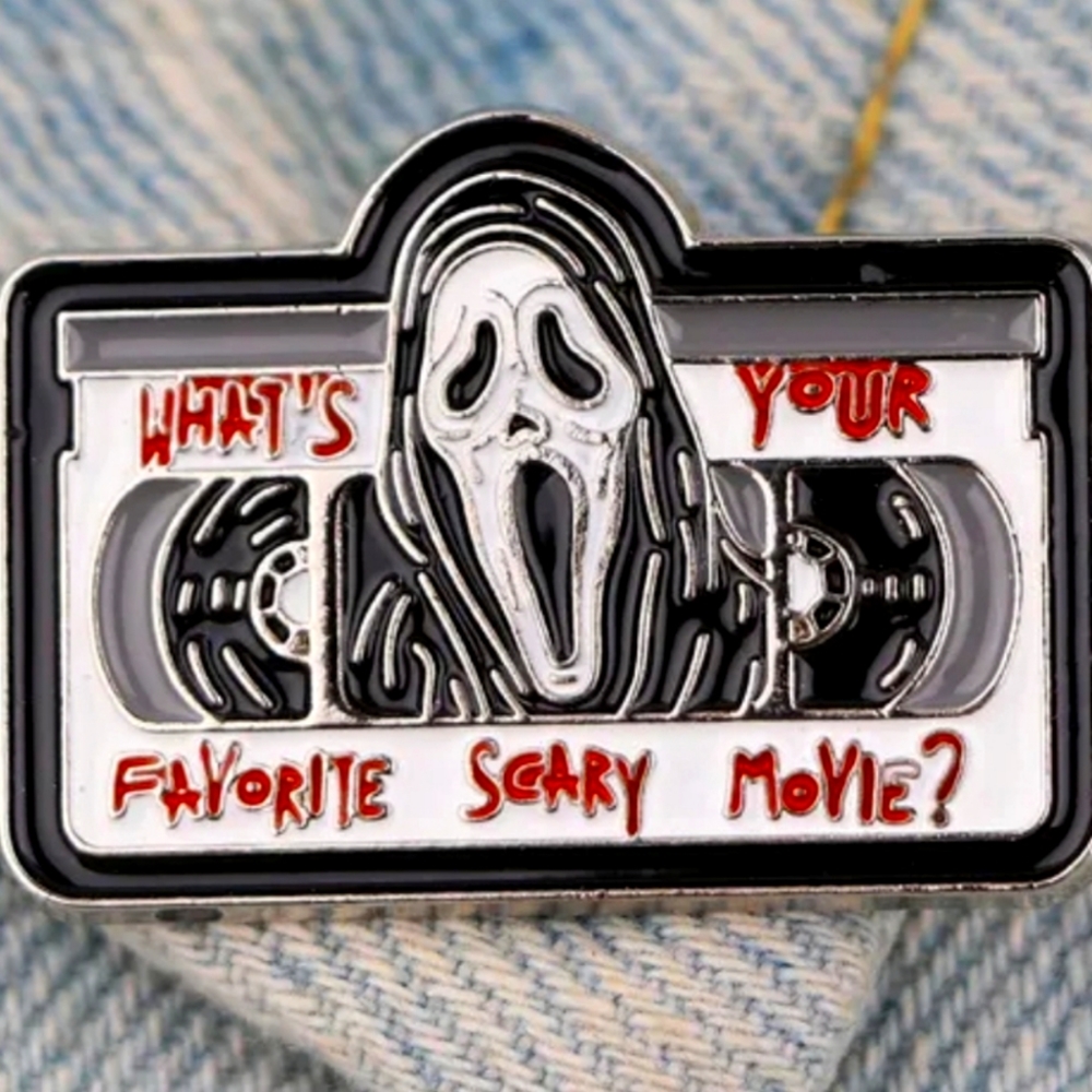 1pc 1" Enamal Scream Pin